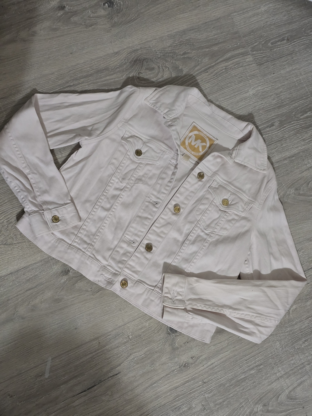 Michael Kors Light Pink Denim Trucker Jacket